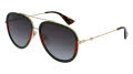 Gucci GG0062S Gold-Green-Red / Gray Gradient Lens (003) Sunglasses - Color Image