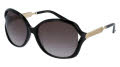 Gucci GG0076S Shiny Black / Grey Gradient Lens (002) Sunglasses - Color Image