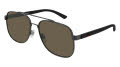 Gucci GG0422S Ruthenium-Black / Grey Polarized Lens (002) Sunglasses - Color Image