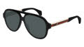 Gucci GG0463S Black-White / Grey Polarized Lens (002) Sunglasses - Color Image