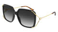 Gucci GG0647S Black-Gold / Grey Gradient Lens (001) Sunglasses - Color Image