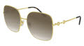 Gucci GG0879S Gold / Brown Gradient Lens (002) Sunglasses - Color Image