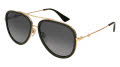 Gucci GG0062S Shiny Gold-Black / Grey Gradient Polarized Lens (011) Sunglasses - Color Image