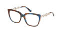 Guess GM50007 Blue / Havana (092) Eyeglasses - Color Image