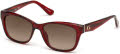 Guess GU7538 Shiny Red / Gradient Brown (66F) Sunglasses - Color Image