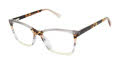GX by Gwen Stefani GX081 Grey Multi Stripe (GRY) Eyeglasses - Color Image