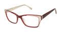 GX by Gwen Stefani GX083 Burgundy  /  Rose Gold (BUR) Eyeglasses - Color Image
