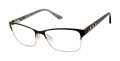 GX by Gwen Stefani GX049 RAINE Black / Gold (BLK) Eyeglasses - Color Image