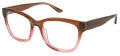 GX by Gwen Stefani Kids GX806 Brown / Pink (BRN) Eyeglasses - Color Image