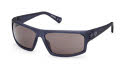 Harley-Davidson HD0983X Matte Blue / Smoke Polarized (91D) Sunglasses - Color Image