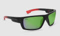 Hobie Mojo Float Hank Cherry Satin Black /Red Rubber /Sea Green Mirror (MOJO-B016226) Sunglasses - Color Image