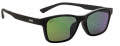 Hobie Crescent SATIN BLACK FRAME / BLUEBLOCKER LENS / COPPER W/ SEA GREEN MIRROR POLARIZED PC LENS CLIP (CRESCENT-010126) Sunglasses - Color Image