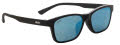 Hobie Crescent SATIN BLACK FRAME / BLUEBLOCKER LENS / GREY W/ COBALT MIRROR POLARIZED PC LENS CLIP (CRESCENT-010168) Sunglasses - Color Image