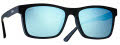 Hobie Lennox SATIN BLACK FRAME / BLUEBLOCKER LENS / GREY W/ COBALT MIRROR POLARIZED PC LENS CLIP (LENNOX-010168) Sunglasses - Color Image