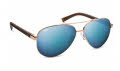 Hobie Broad Shiny Gold/Grey Cobalt Mirror Polarized PC Lenses (BROAD-949468) Sunglasses - Color Image