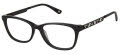 Jimmy Crystal New York Anassa Black Eyeglasses - Color Image
