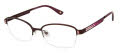 Jimmy Crystal New York Spetses Burgundy Eyeglasses - Color Image