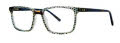 Jhane Barnes Colormap Blue Check Eyeglasses - Color Image
