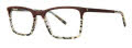 Jhane Barnes Row of Operations Brick Eyeglasses - Color Image