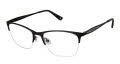 Jimmy Crystal New York Antigua Black Eyeglasses - Color Image