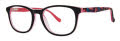 Kensie Girl Dilemma Black Fuchsia Eyeglasses - Color Image