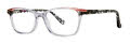 Kensie Girl IYKYK Peach Labyrinth Eyeglasses - Color Image