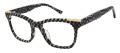 L.A.M.B. LA111 Black Grey Checker -BLC Eyeglasses - Color Image