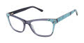 L.A.M.B. LA075 Grey Turquoise  (GRY) Eyeglasses - Color Image