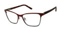 L.A.M.B. LA054 - Harley Burgundy Gunmetal (BUR) Eyeglasses - Color Image