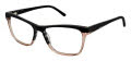 L.A.M.B. LA039 - Foley Black Pink Crystal (BLK) Eyeglasses - Color Image