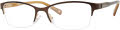 Liz Claiborne L 456 Brown Gold Grid (0UFM) Eyeglasses - Color Image