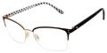 Lulu Guinness L951 Black Gold (BLK) Eyeglasses - Color Image