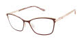 Lulu Guinness L798 Brown / Rose Gold (BRN) Eyeglasses - Color Image