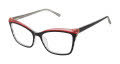 Lulu Guinness L929 Black / White Stripe (BLK) Eyeglasses - Color Image