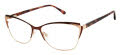 Lulu Guinness L237 Brown/Gold (BRN) Eyeglasses - Color Image