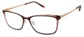 Lulu Guinness L239 Burgundy/Plum (BUR) Eyeglasses - Color Image