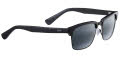 Maui Jim Kawika-257 Black Gloss with Antique Pewter / Neutral Grey PolarizedPlus2 Lens (257-17C) Sunglasses - Color Image