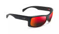 Maui Jim Equator-848 Matte Black with Red interior / Hawaii Lava Mirror PolarizedPlus2 Lens (RM848-04) Sunglasses - Color Image