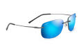 Maui Jim Ohai Gunmetal / Blue Hawaii Mirror PolarizedPlus2 Lens (B334-02D) Sunglasses - Color Image