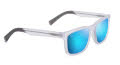 Maui Jim Stone Shack-862 Matte Crystal with Dark Grey tips / Blue Hawaii Mirror PolarizedPlus2 Lens (B862-05) Sunglasses - Color Image