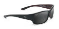 Maui Jim Local Kine-810 Shiny Black-Grey-Maroon / Neutral Grey PolarizedPlus2 Lens (810-07E) Sunglasses - Color Image