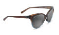 Maui Jim 'Olu'Olu-537 Translucent Dark Chocolate with Blue / Neutral Grey PolarizedPlus2 Lens (GS537-01F) Sunglasses - Color Image