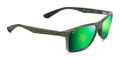 Maui Jim Onshore-798 Olive Stripe Fade / MauiGreen Mirror PolarizedPlus2 Lens (GM798-15C) Sunglasses - Color Image