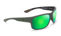 Maui Jim Southern Cross-815 Soft Matte Khaki-Brown-Black / MauiGreen Mirror PolarizedPlus2 Lens (GM815-54CM) Sunglasses - Color Image