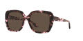 Michael Kors MK2140 Pink Tortoise / Dark Brown Solid Lens (309973) Sunglasses - Color Image