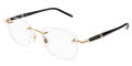 Mont Blanc MB0346O Gold-Black (001) Eyeglasses - Color Image