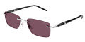 Mont Blanc MB0344S Silver-Black / Violet Lens (002) Sunglasses - Color Image