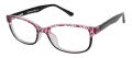 New Globe L4059-P Black/Burgundy Eyeglasses - Color Image