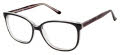 New Globe L4081-P Black/Crystal Eyeglasses - Color Image