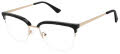 Nicole Miller DIX Bay Yourfit Ebony/Gold (C01) Eyeglasses - Color Image